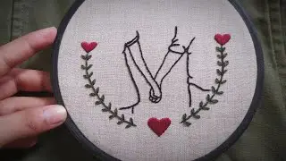 Couple love Embroidery pattern ❤️ | Embroidery for Begginers | Satisfying embroidery | Let's Explore
