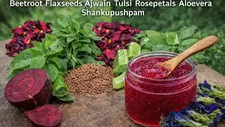 Beetroot Aloevera Ajwain leaves Tulsi leaves gel for stopping hairfall and base for many hairpacks