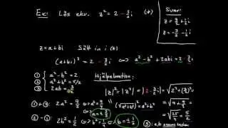 Komplexa tal del 14 - komplexa andragradsekvationer av typen z^2=u