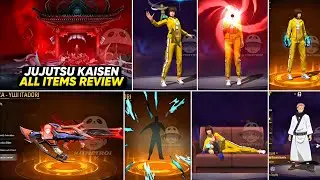 Jujutsu Kaisen all Items Review l Free Fire New Event l Ff New Event l upcoming event in free fire