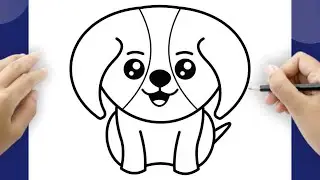 Hur man ritar kawaii hund