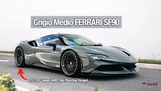Best Ferrari SF90 Spec Yet? Grigio Medio and Velos Wheels!