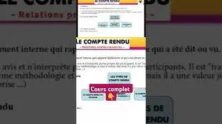 Le compte rendu