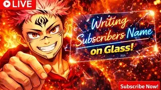 Live Sand Art | Writting Subscriber Name On Glass ❤️☝️☝️