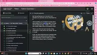 Cisco Python Course( Module 2): 2.1. Section 1 – The "Hello, World!" Program