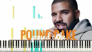 Drake - Pound Cake [#reggiewatkins piano synthesia tutorial]