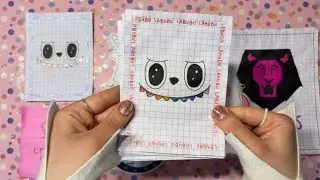 Paper Surprise 🧸💛🎀 ASMR unpacking 🎧🍀DIY LABUBU stickers
