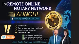 💥🚀 Remote Online Notary Network has Officially Launched with 100's of Notaries | Read Description 👇