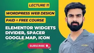 Elementor Widgets Divider, Spacer, Google Map & Icon | Elementor Tutorial for Beginners #widgets