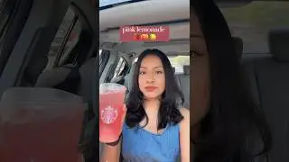 starbucks pink lemonade (🍓&🍑) easy to order! #shorts #starbucks #lemonade #pink