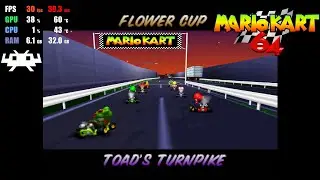 Parallel N64 | Mario Kart 64 4K UHD | N64 Emulator Gameplay