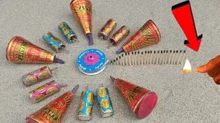 Anar VS sutli bom matchstick Chakri amezing experiment #fireworks #experiment #diwali 