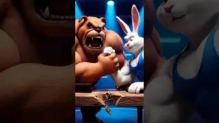 Epic Arm Wrestling Battle 💪 Muscular Bulldog vs. Hulk Bunny | Cat Gym Beats Short