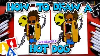 How To Draw A Hot Dog Werewolf For Halloween