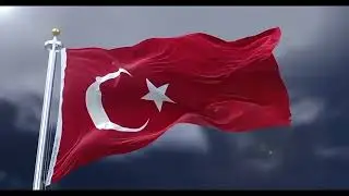 Dalgalanan bayrak fon 1080 P videosu  asırlık şiir fon m&uuml;ziği 1saat s&uuml;rekli