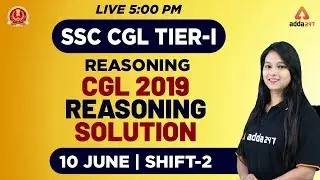 SSC CGL Tier 1 2019 | Reasoning | CGL Reasoning Solution | 10th June (Shift 2)