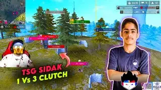 TSG SIDAK 1 VS 3 CLUTCH AGAINST BXL 💀| FREE FIRE INDIA |