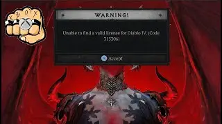 Запуск Diablo IV не удается найти действительный лицензионный код 315306. Diablo IV code 315306
