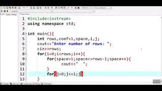 How to Print Pascal Triangle in C++