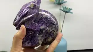 Charoite Skull wear a fox mask