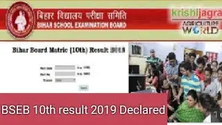 BSEB 10th Result 2019 Declare Today || बिहार बोर्ड 10th result 2019 जारी।