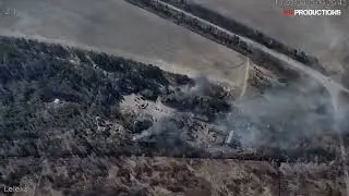 Russian logistics and command vehicles destroyed in Oblast, Kyiv || Visual from Ukrainian Drone ||