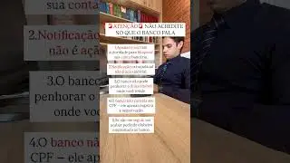 O banco pode bloquear conta? Minha casa pode ser penhorada? Banco pode cancelar CPF? Notifica&ccedil;&atilde;o.