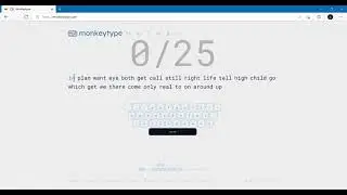 Typing with sound effects (monkeytype)
