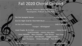 CCM 2020 Fall Choral Music Concert