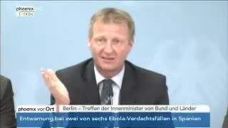 Innenministerkonferenz: Thomas de Maizi&egrave;re & Ralf J&auml;ger zu Terrorismusbek&auml;mpfung am 17.10.2014