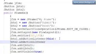 Java Swings Tutorials  7  How to use and actionlistener to handle actionevent in java