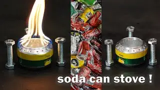 DIY soda can alcohol stove - boil water & cook an egg with trash!
