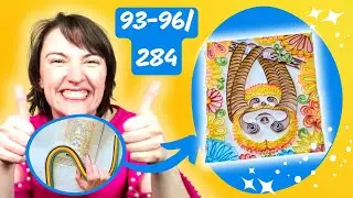My Sloth Quilling Took a Turn So Chaotic I Had to Rewind 😂🦥 (Parts 93-96/284) Charming Hanging Sloth