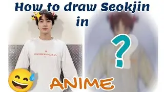 Kim Seok Jin From BTS Sketch in anime version‼️ How to draw???