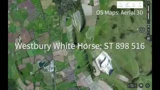 Aerial 3D: Westbury White Horse in OS Maps