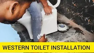 HOW TO Install WESTERN TOILET 🚽! ENGLISH TOILET SEAT FITTING! BATHROOM ME WESTERN TOILET IS Trah lga