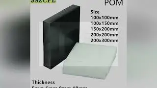 White black POM Sheet Board Thickness 5 6 8 10mm Hard Plastic Polyoxymethylene Plate for CNC Mode