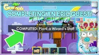 COMPLETING AN EPIC QUEST!! | Making a Wizard Staff Tree | Growtopia