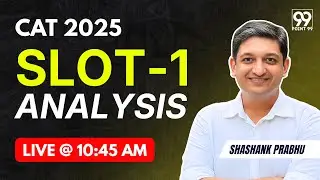 CAT 2025 Slot 1 Analysis | CAT 25 Slot 1 Review | CAT 25 Paper Review | CAT 25 pattern, percentile