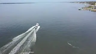 Morehead City NC Boat leaving the intracoastal waterway, Chased down & getting up close and personal
