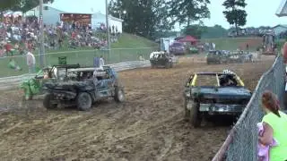 Kenton County Fair Kentucky small car demolition derby. 7-12-10 Heat 2 part 1