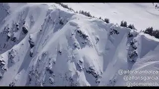 Espectacular avalancha de placa en La Peülla.