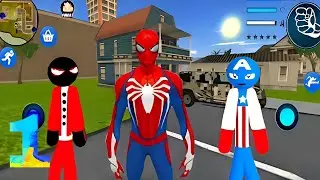 Captain Stickman America Rope Hero #1 Android Ios GamePlay