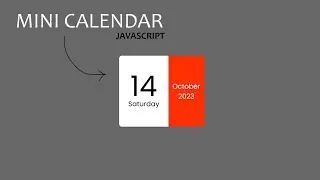 How To Create Mini Calendar Using HTML CSS and JavaScript
