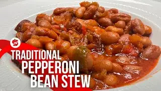 Traditional Pepperoni & Beef White Bean Stew | High-Protein Comfort Food!