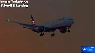 Extreme CrossWind and Turbulence During Takeoff & Landing /Aerofly FS Global