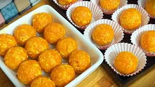গাজরের লাড্ডুর সহজ রেসিপি || Gajorer Laddu || Carrot Laddu Recipe