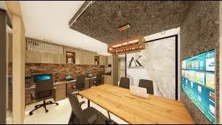 Grand Nova Condominium Office Unit by AK Architects - 38 sqm. Walk Through Render - Fitout Project