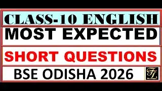 Class 10 Odisha Board English | Most Expected Short Questions | Board Exam 2026