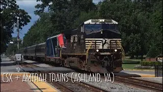CSX Freight & Amtrak Trains at Ashland Station, VA